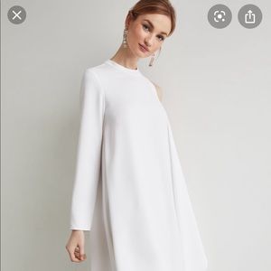 Bcbg white asymmetrical